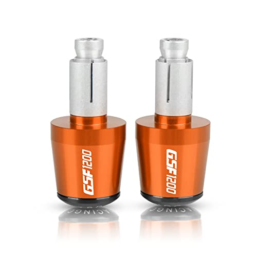 Poignées Moto Suzuki GSF1200 Bandit Réduction Vibrations Embouts Orange 22mm