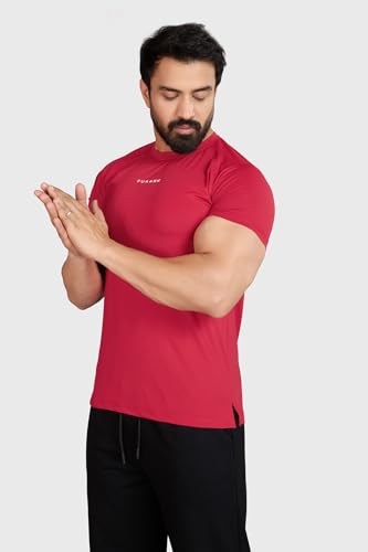 Image of FUAARK Men's Round Neck Slim Fit Gym Sports T-Shirt