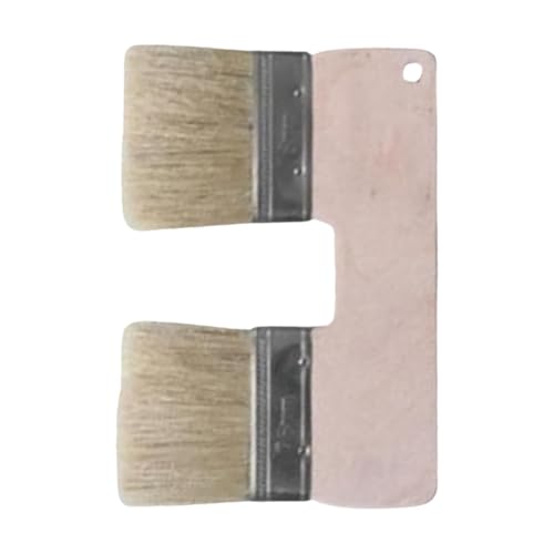 Cepillo de doble cabeza, cepillo doble para pintura | Pinceles para pintura acrílica | Cepillo de pared de doble cepillo de 3 pulgadas, herramienta de pintura, cepillo de textura para artesanía de