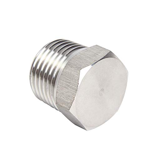 Joywayus 4Pcs Stainless Steel Outer Hex Thread Socket Pipe Plug Fitting 1/4" Npt Male #TOP2