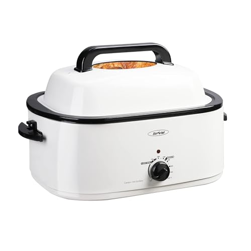 Sunvivi 26 Quart Electric Roaster with Removable...