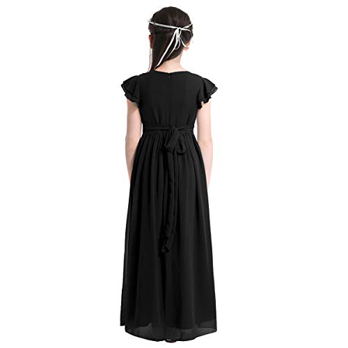 iiniim Chilrden Flower Girl Dress Ruffle Sleeve Wedding Bridesmaid Prom Long Gown Formal Maxi Dresses Evening Party4