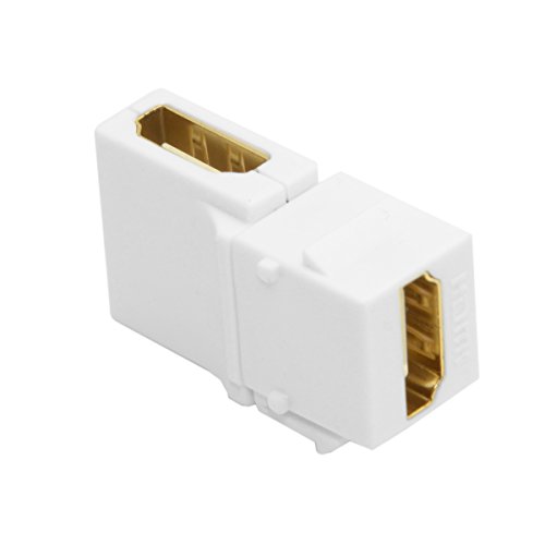 chenyang HDMI Keystone Jack Adapter 90 Degree Right Angled HDMI 1.4 Snap-in Female to Female Keystone Jack Coupler Adapter for Wall Plate - Image 2