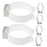 Lurrose 6Pcs LED Tube Mounting Brackets Durable Fluorescent Light Support Clips U Shaped Design for Home and Industrial Use High Strength and Stability