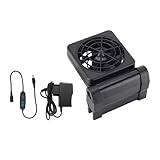 Aquarium Chiller Water Chiller Variable Speed Angle Adjustable Hydroponic Cooling Machine for Salt Fresh Water (Black), 1 Head