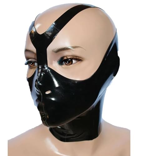 Masques à capuche en latex noir de confection artisanale