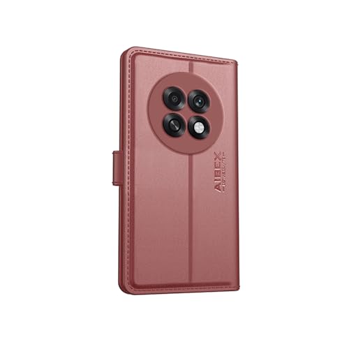 Image of AIBEX Compatible for Oppo F31 Pro Plus 5G Flip Cover Leather Finish | Inside TPU with Card Pockets | Wallet Stand | Complete Protection Flip Case Brown