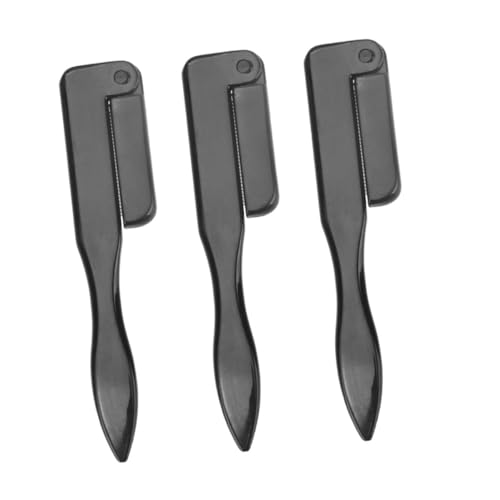 Beavorty Eyebrow Makeup Brush Lash Comb 3 Piece Set Folding Design Perfect for Salon Home