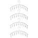 Toplife Clothes Hanger with 10 Clips, Stainless Steel, Windproof, for Drying Socks, Bras, Underwears, Baby Clothes, Hats, Scarfs, Towels, Pants and Gloves, Set of 4