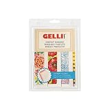 Gelli Arts Perfect Borders Combo Pack - Clear, 5'x7' Gel Plate Plus Placement Tool, Monoprinting & Printmaking Supplies for Arts & Crafts