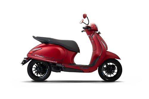 Image of Chetak 3501 by Bajaj Auto High Speed Electric Scooter with charger - Matte Scarlet Red - Ex-Showroom