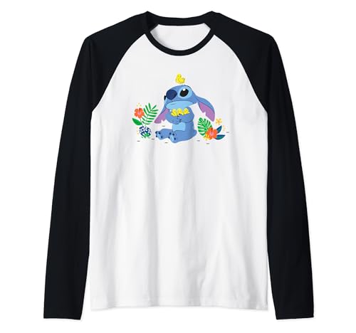T-shirt Disney Stitch de Pâques style baseball raglan pour enfant et adulte