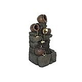 DKD Home Decor Gartenbrunnen der Marke, Mehrfarbig, aus Harz, 37 x 36 x 81 cm