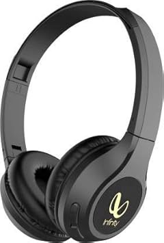 (Renewed) Infinity Harman Glide 501 Wireless Bluetooth On Ear Headphone with Mic (Black)