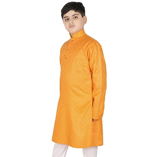 Image of SG YUVRAJ Printed Cotton Kurta For Boys