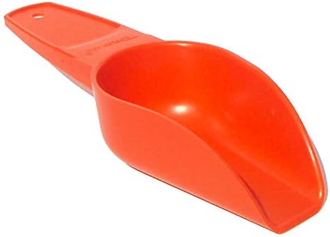 Vintage Tupperware Small Canister Scoop with Handle Retro Orange image 2