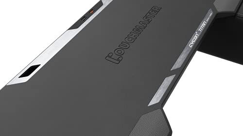 Couchmaster Cycon² Titan Edition, Couch Gaming Desk For Mouse & Keyboard (For Pc, Ps4/5, Xbox One/Series X), Ergonomic Lapdesk For Couch & Bed, Nappa Leather, Real Titanium #TOP1