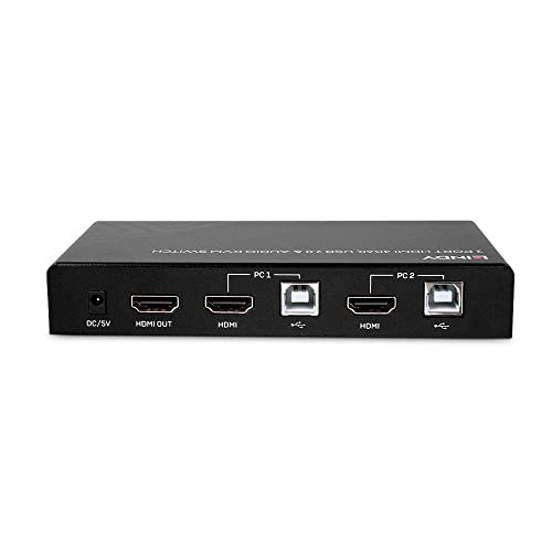 Switch KVM HDMI 4K60 idéal pour le télétravail avec deux ordinateurs - 4