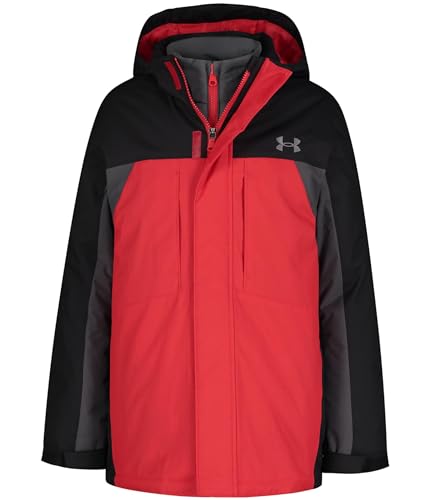 Image of Under Armour Boys' Westward 3-in-1 Jacket, Removable Quilted Liner & Hood, Windproof & Water Repellant
