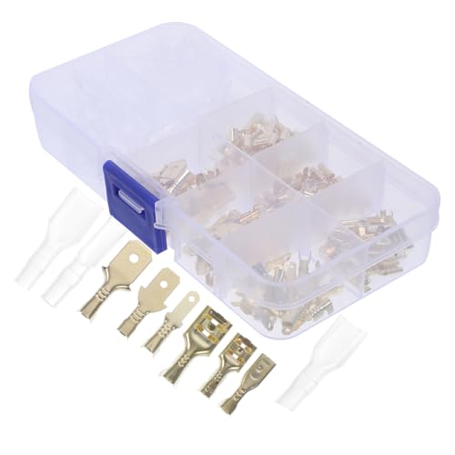 DOITOOL Spade Wire Connectors Terminal Block to Speaker Wire Electrical Insulated Crimp Connectors Quick Splice Wire Terminals 135 Pcs Assortment Kit