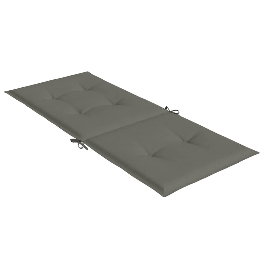 ShGaxin Cojines para Silla Respaldo Alto 4 uds Tela Gris Oscuro Melange, Cojines para Butacas De Jardin, Cojines Sillas Cocina, Cojines para Sillas De Terraza, Cojin Silla Exterior - 4002416