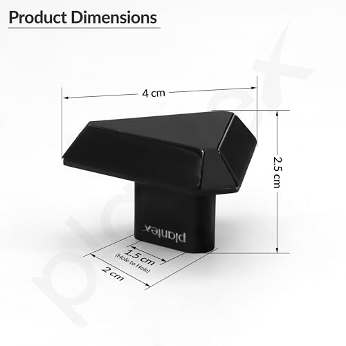 Image of Plantex Knobs for Drawer /Drawer Knobs /Triangle Knob for Cabinets /Drawer Handle /Pull-Push Knob for Kitchen /Bedroom Drawers - Pack of 2 (SH-431, DC-Black & Z-Black)