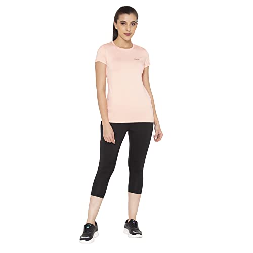 Image of BODYACTIVE Women's High Waisted Yoga Capris with Pockets, Non See Through Workout Sports Running Capri, Tummy Control-LC09-BLK