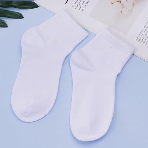 Dxhycc 4 Pairs Kids Athletic Crew Socks Soft Cotton School Uniform Socks for Boys Girls Casual Sports4