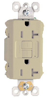 2097TRLACC4 20A Duplex Self Testing Tamper Resistant GFCI Receptacle44; Light Almond
