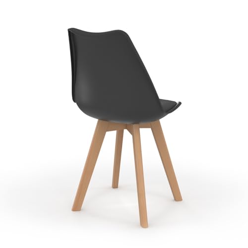 IDMarket - Lot de 6 chaises scandinaves SARA Noires pour Salle à Manger