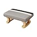 Qianly Poggiapiedi Legno Sgabello Piccolo Poggiapiedi Decorativo Sedia Bambini Facilità D'Uso Tessuto Resistente Applicabile per Camera Ragazzi Salotto Ingre, Grigio immagine