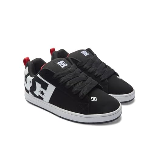 DC Shoes Gráfico de Corte, Zapatillas Hombre, Blanco Rojo Negro, 44 EU