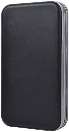 alavisxf xx CD Holder, 72 Capacity CD/DVD Case Holder Portable Wallet Storage Organizer Hard Plastic Protective Storage Holder for Car Travel(72 Capacity, Black 72)