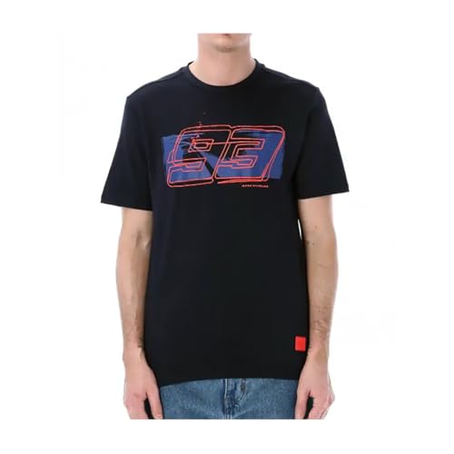 T-Shirt Graphic 93 Marc Marquez Moto GP Homme Bleu vêtement coton col rond