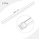 sourcing map 2 Stück PVC Transparent Rohr, Innendurchmesser 14mm Durchmesser 18mm LÄNGE 450mm Acryl Kunststoffrohr für Lampenbau, Stehlampen, Möbel