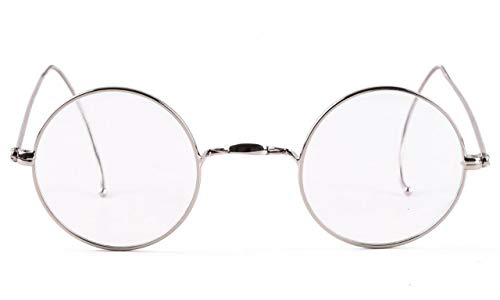 Image of Agstum Blue Light Blocking Reading Glasses, Small Round Wire Rim Readers for Computer Use Anti-Glare Cut UV400