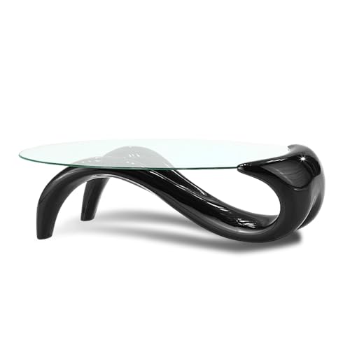 Designetsamaison Table Basse de Salon Noire - Wave