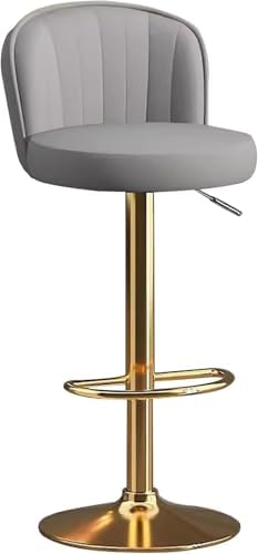 Chaise de bar pivotante en cuir et pieds dorés design chic