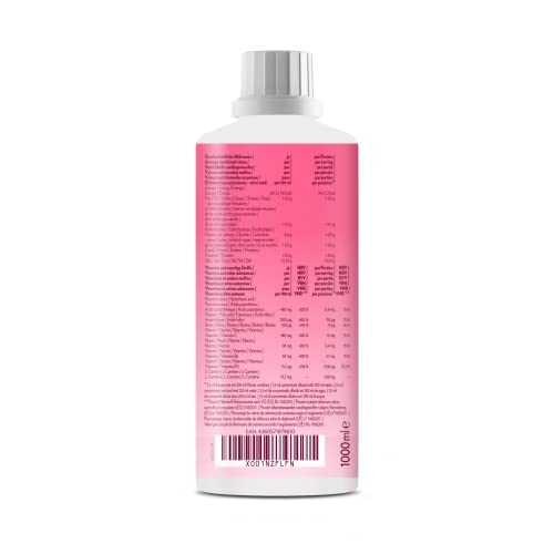 GymQueen Zero Drink Eistee-Pfirsich 1000ml, kalorienarmes und zuckerfreies Getränkekonzentrat 1:80, angereichert mit B-Vitaminen für deinen Stoffwechsel und L-Carnitin, Getränke-Sirup