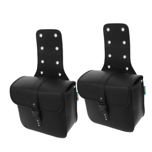 Sacoche pour moto en PU noire et mini sacoche latérale pratique pour motard