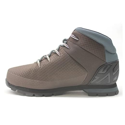 Timberland Mens Euro Sprint Waterproof Mid Hiker Textile Dark Brown Trainers 10.5 US