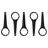 5 Pack Plastic Drum Cap Spanner Opener for 20L-30L Buckets, Multi-Color Wrench Tool for Easy Barrels Lid Opening and Closing in House or Industrial Use(Black)