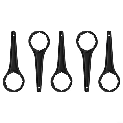 5 Pack Plastic Drum Cap Spanner Opener for 20L-30L Buckets, Multi-Color Wrench Tool for Easy Barrels Lid Opening and Closing in House or Industrial Use(Black)