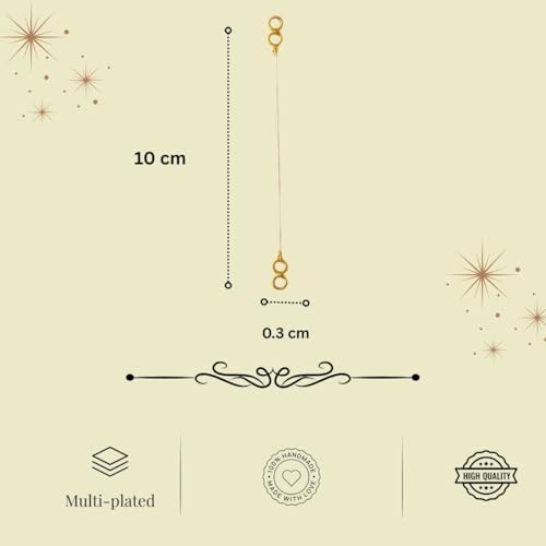 ACCESSHER Gold Plated Invisible Transparent Stretchable Flexible And Adjustable Lightweighted Elastic Heavy Earrings Support Ear Chains For Women(Pack Of 6)