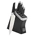 Kenmore Pro Truman Stainless Steel Knife Block Set, 6-Piece, Black