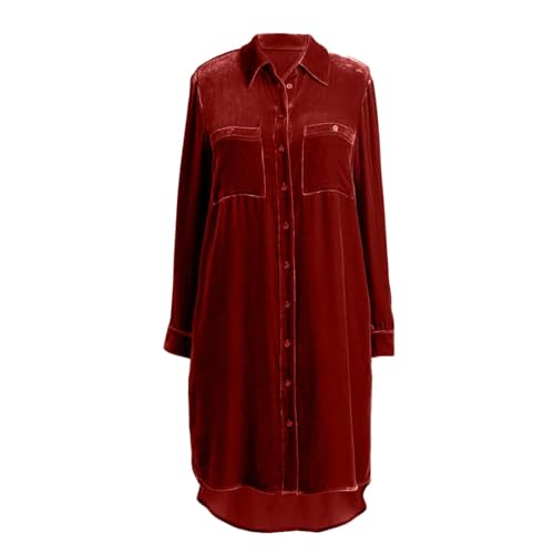 Robe chemise velours uni : la solution pour rester chic en hiver