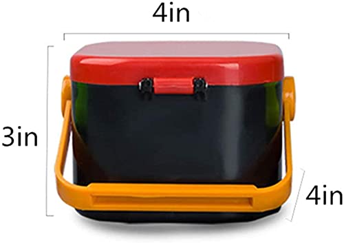 Toasis Fishing Live Bait Box Worm Storage Container Plastic Case with Tweezer (Red) - Thumbnail 3
