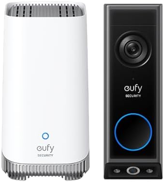 eufy Security Video Doorbell E340 (with HomeBase 3), 2K Full HD D...