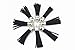 30 Silver Cap 2-1/4 Inch Faux Suede Tassel Charm with CCB Cap for Keychain Cellphone Straps Jewelry Charms ZHLAS1022 (Black)