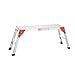IKAYAA Banco da Lavoro Pieghevole in Alluminio,Tavolo da Lavoro Pieghevole e Portatile,Hop Up Panca Passo Scaletta 225LB capacità di Lavoro